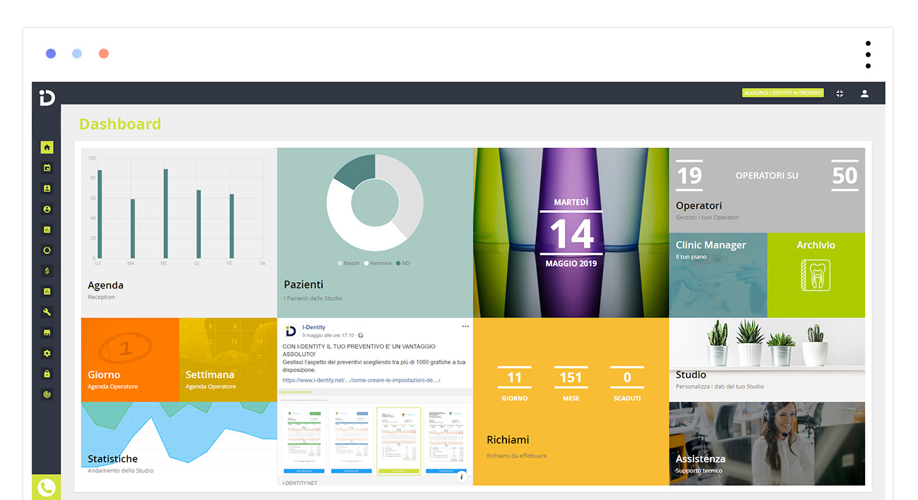 dashboard gestionale per dentisti dental opera