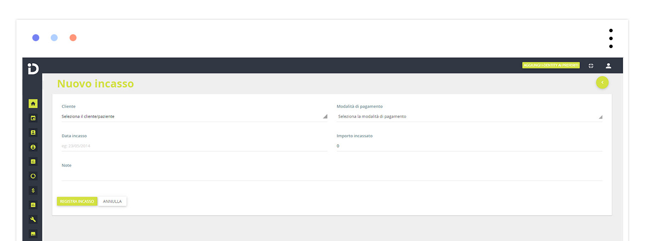 Gestione Incasso con software gestionale per studi dentistici - Dental Opera