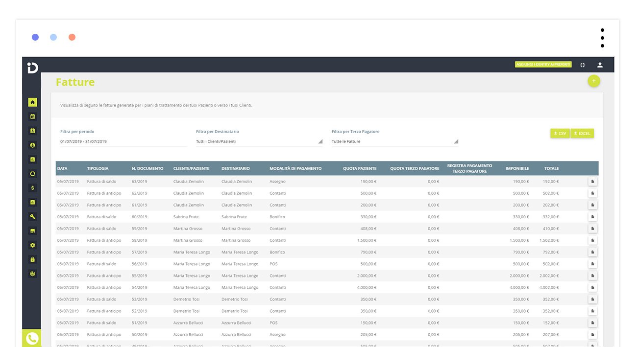 Fatture con il software gestionale per studi dentistici - Dental Opera